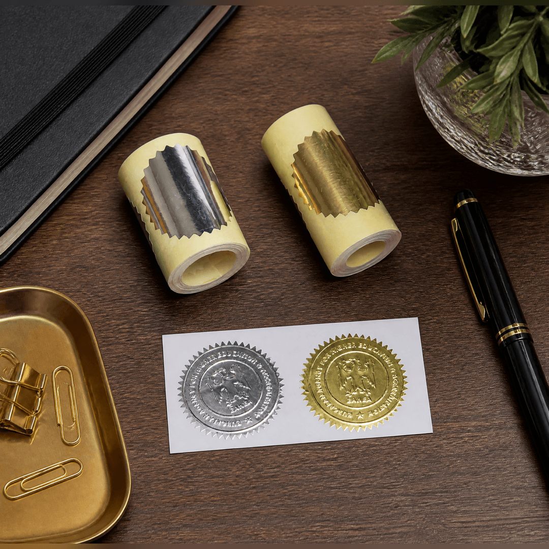 Gold & Silver Foil Seal Stickers